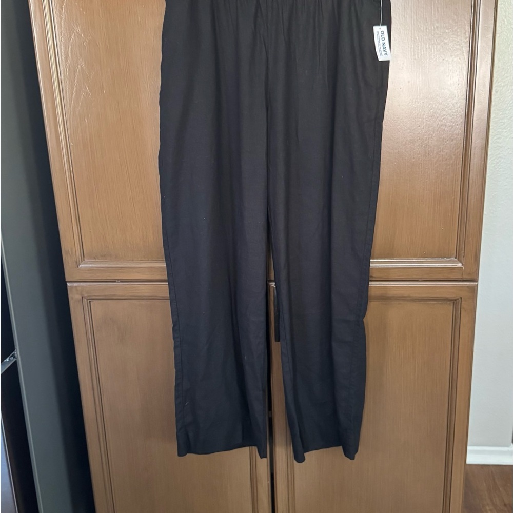 Old Navy Black Wide Leg Pants Relaxed Fit